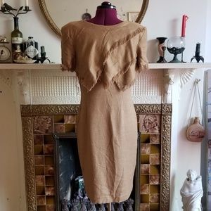 Vintage 1980s Beau David casual linen dress